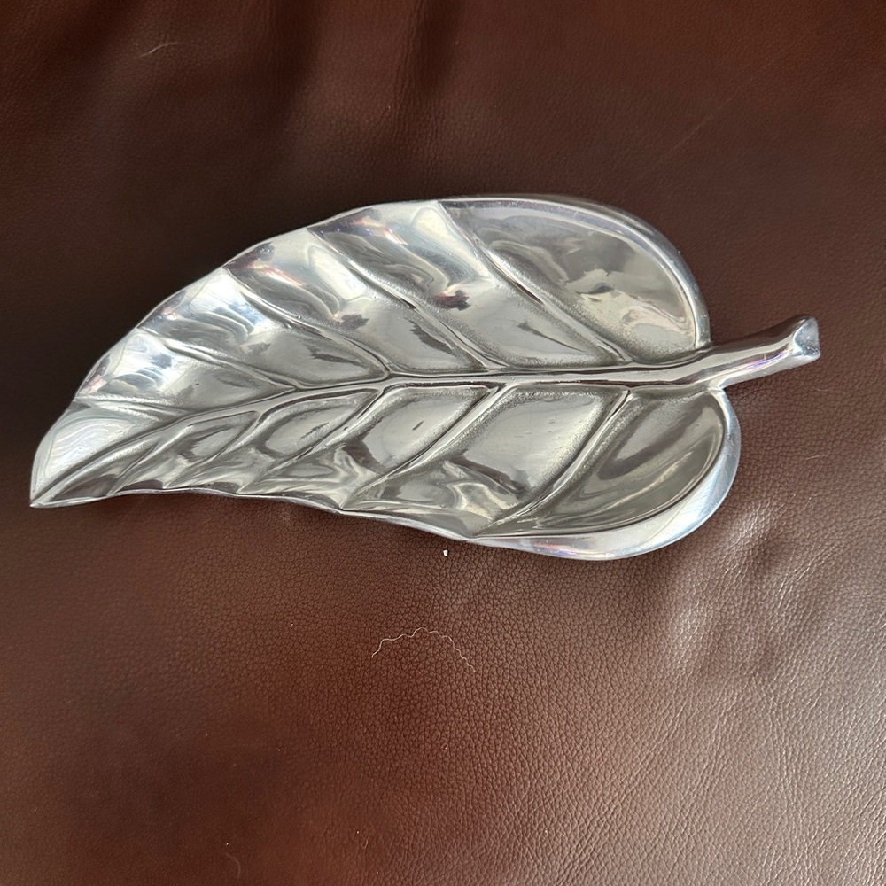 Bruce Fox Design Cast Leaf Platter - 11” long